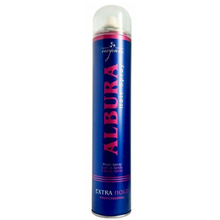 فروش عمده اسپری حالت دهنده مو آلبورا مدل Extra Hold حجم 500 میلی لیتر ۲۴ عددی